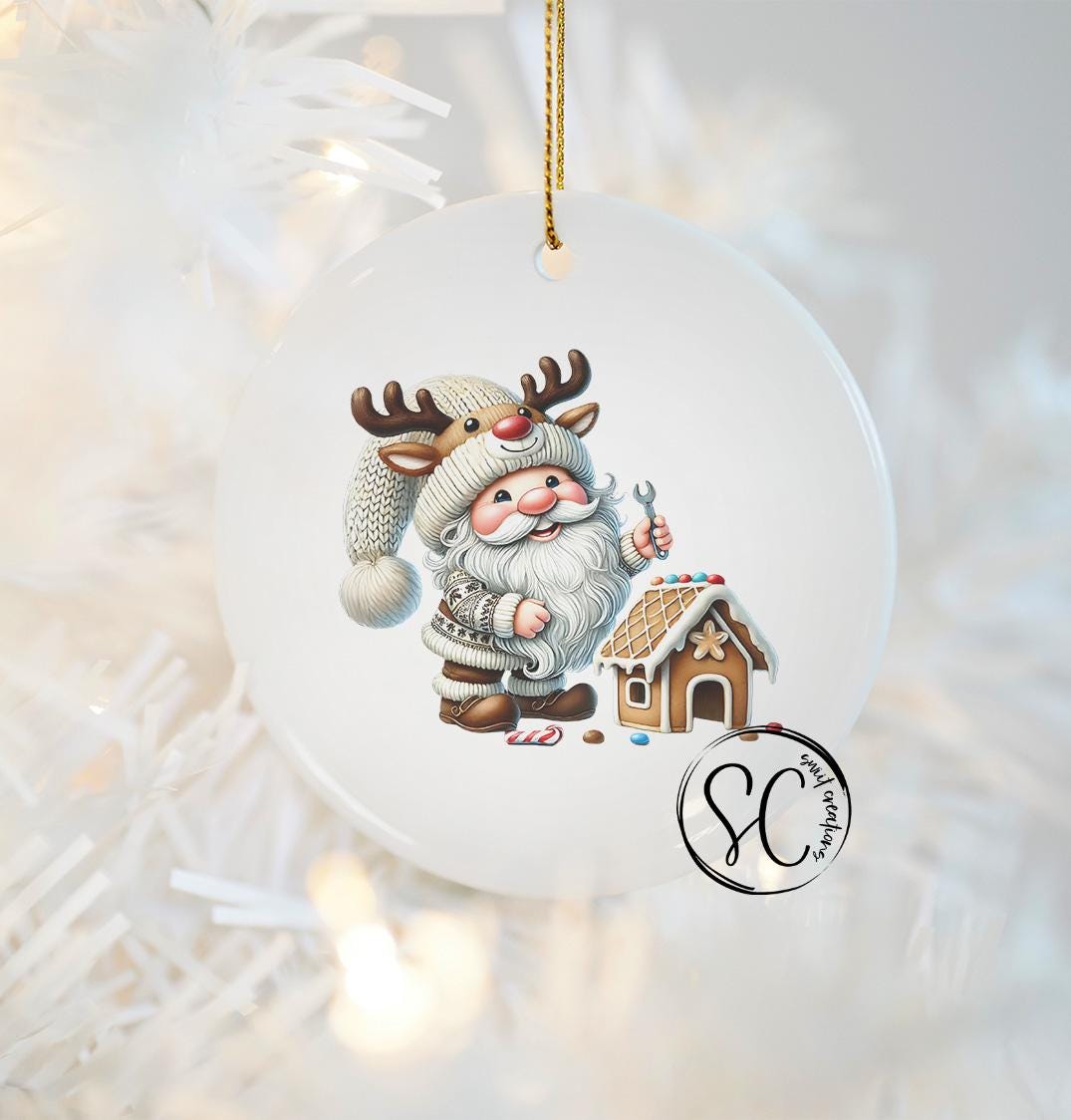 Santa Christmas UV DTF Ornament Transfer O-1116UV