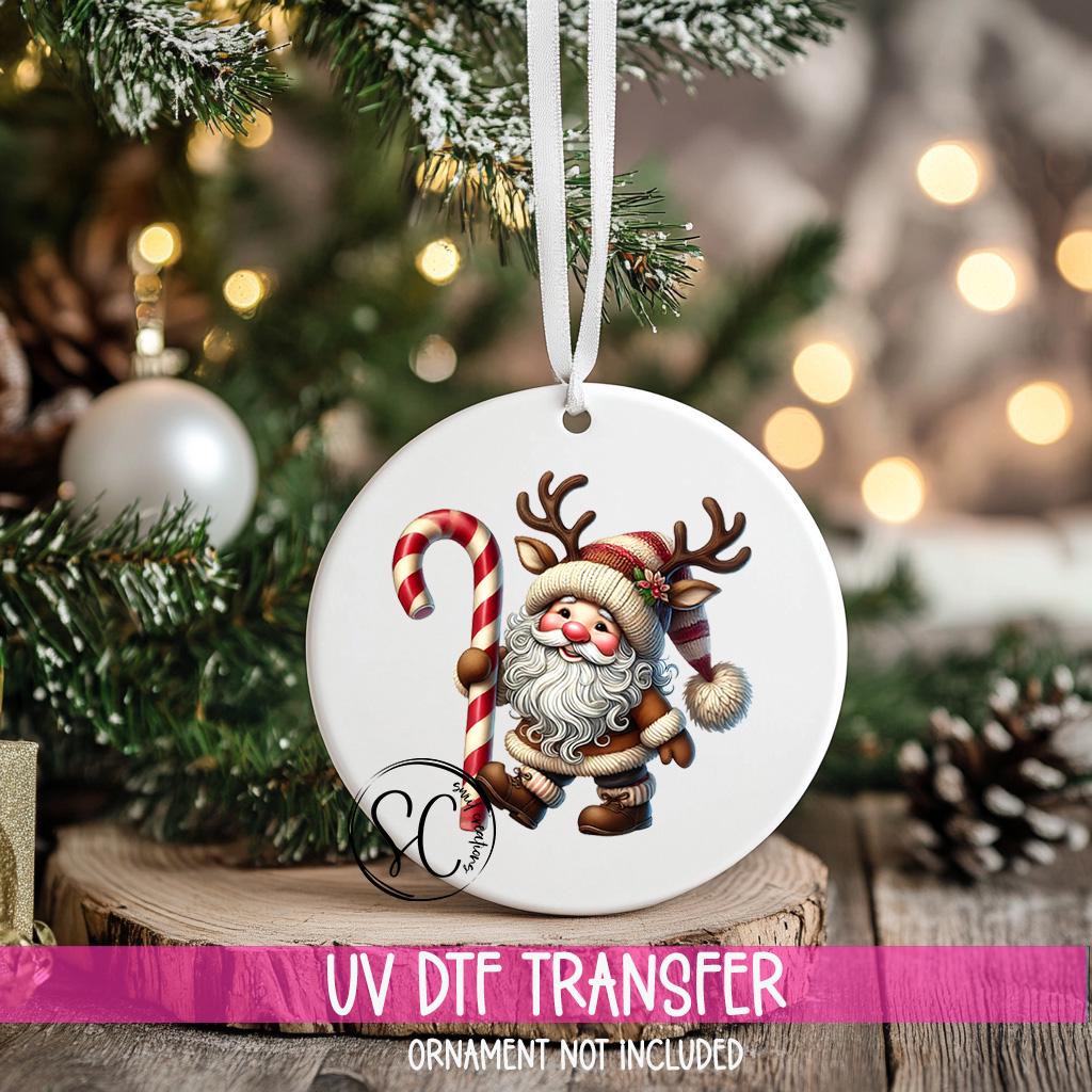 Santa Christmas UV DTF Ornament Transfer O-1117UV