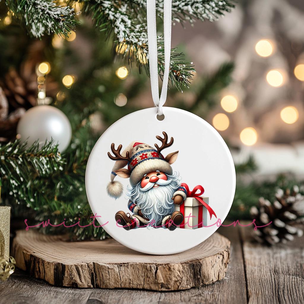 Santa Christmas UV DTF Ornament Transfer O-1118UV