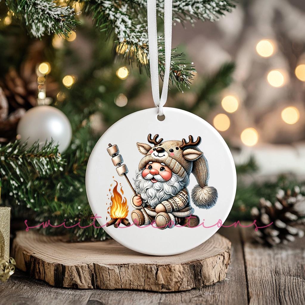 Santa Christmas UV DTF Ornament Transfer O-1119UV