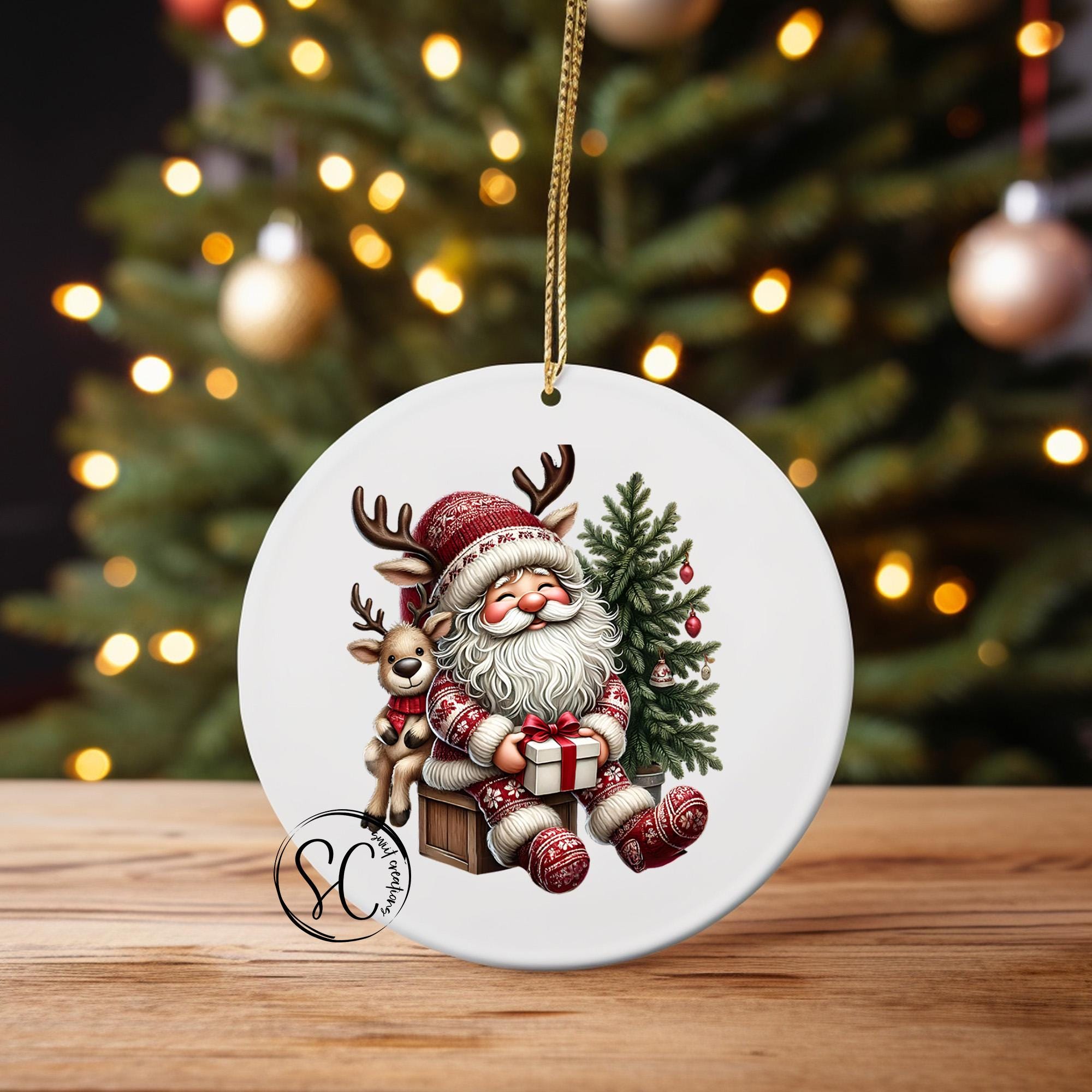 Santa Christmas UV DTF Ornament Transfer O-1121UV