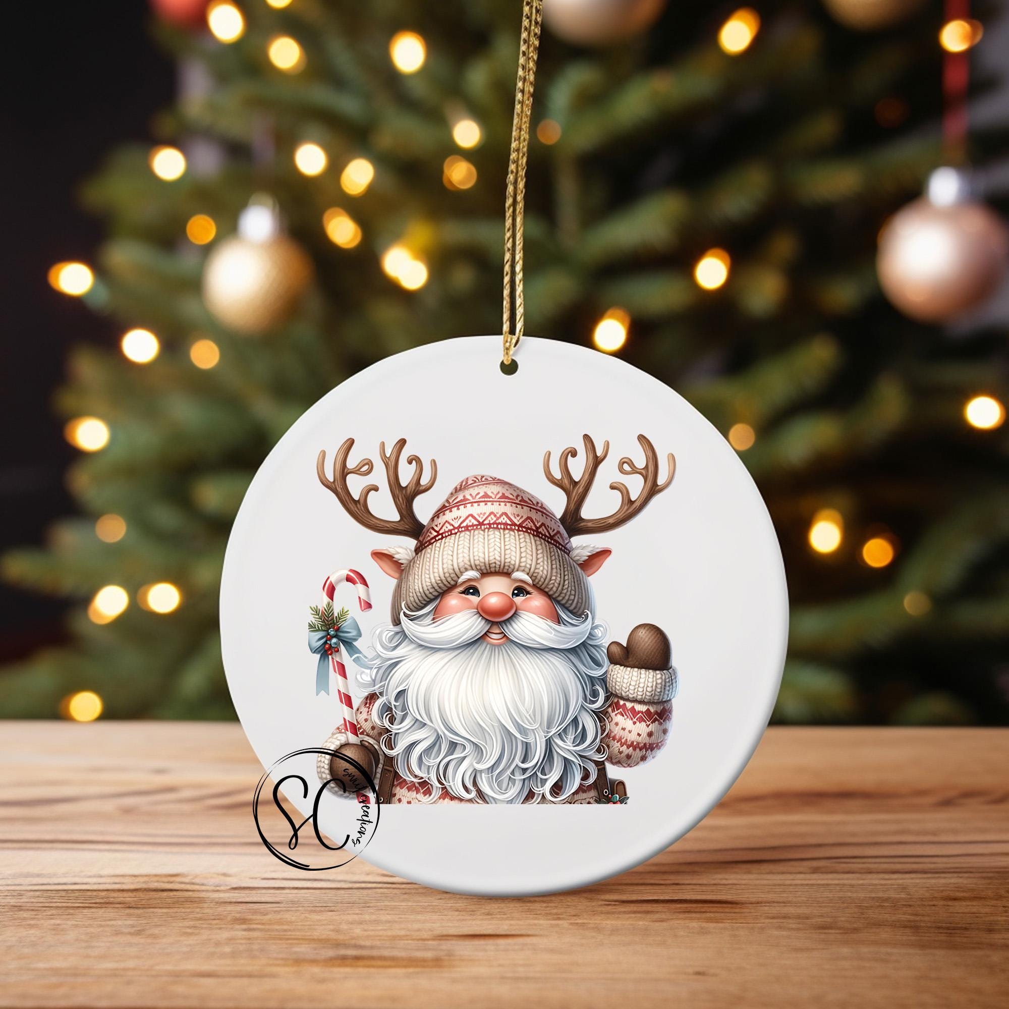 Santa Christmas UV DTF Ornament Transfer O-1123UV