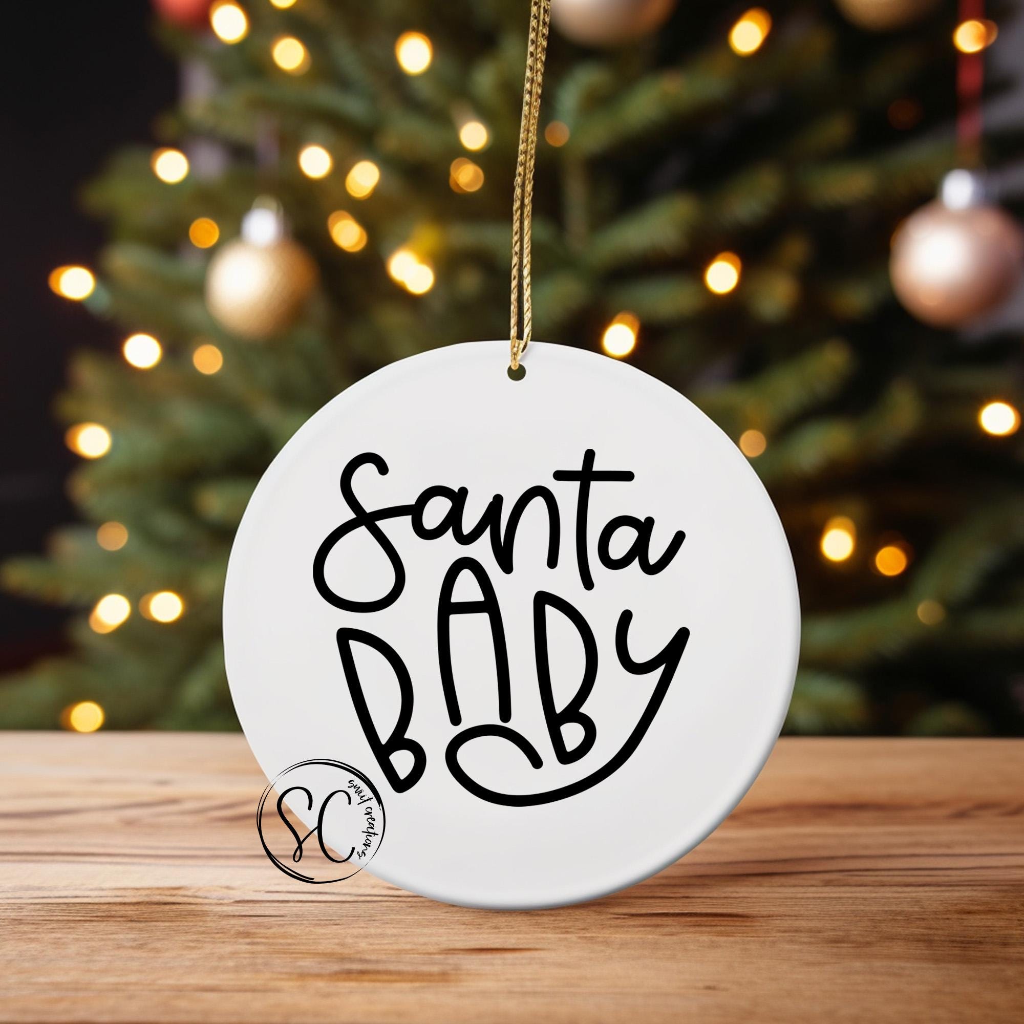 Santa Baby Christmas UV DTF Ornament Transfer OO-017UV