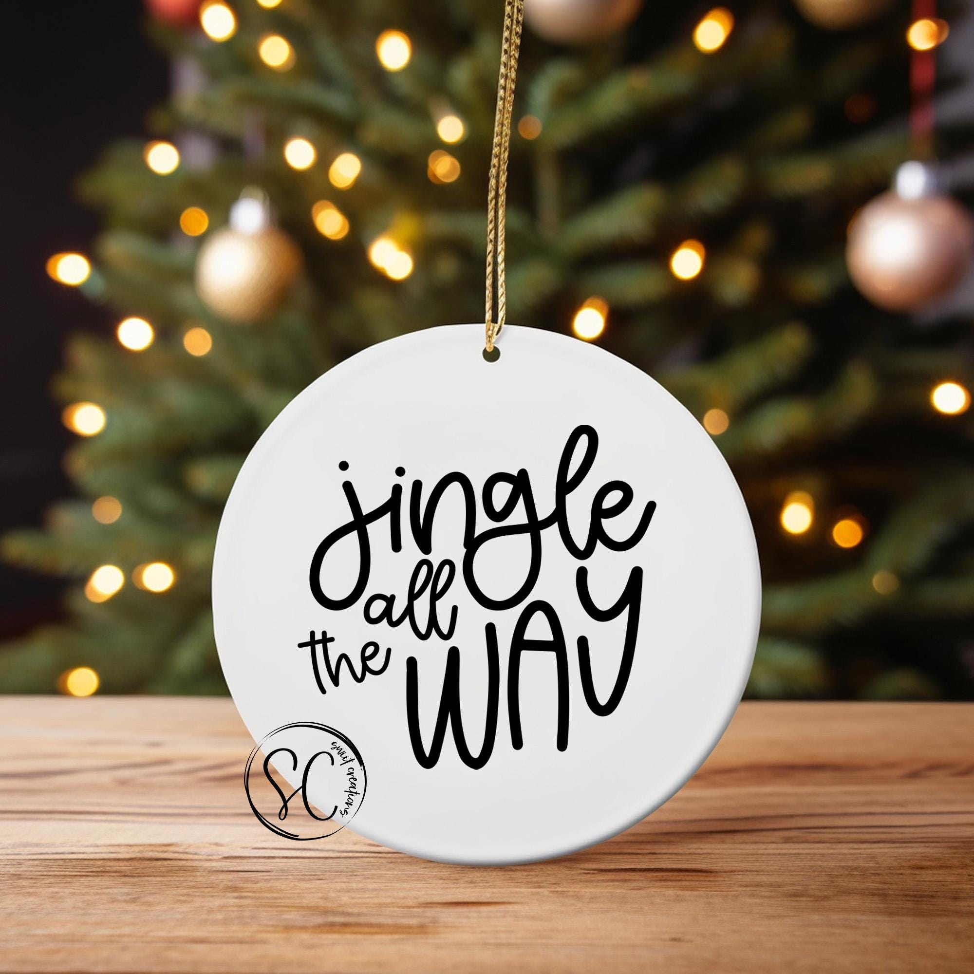 Jingle All The Way Christmas UV DTF Ornament Transfer OO-013UV