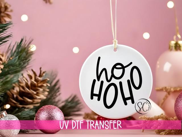 Ho Ho Ho Christmas UV DTF Ornament Transfer OO-011UV
