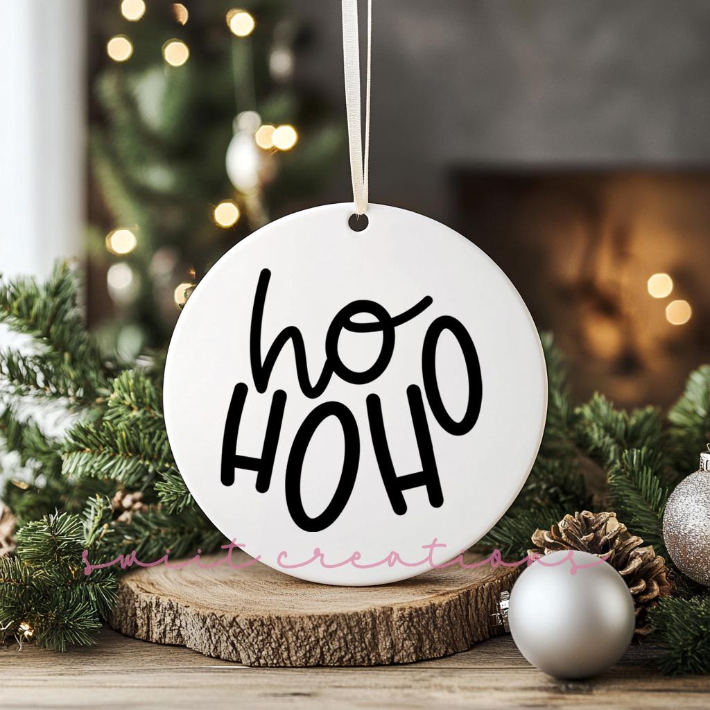 Ho Ho Ho Christmas UV DTF Ornament Transfer OO-011UV
