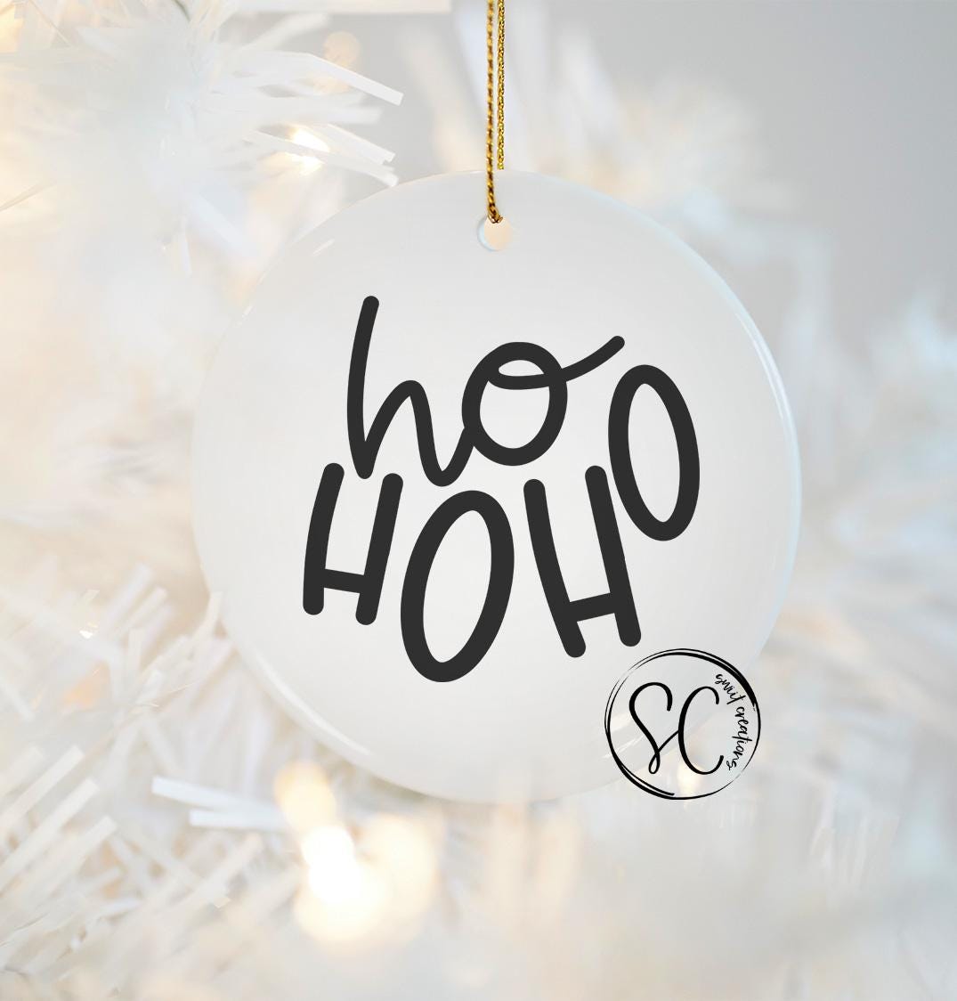 Ho Ho Ho Christmas UV DTF Ornament Transfer OO-011UV