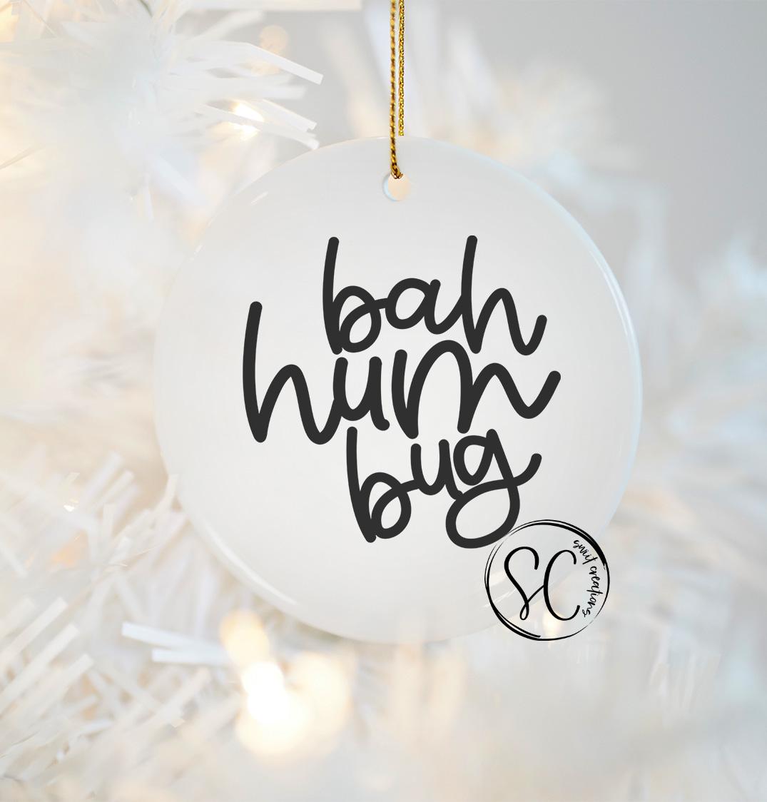 Bah Hum Bu Christmas UV DTF Ornament Transfer OO-009UV