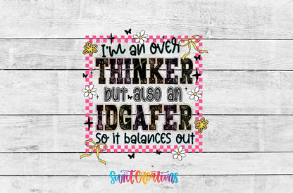 I'm An Over Thinker Motel Keychain UV DTF Transfer Decal | MK1515 - Swiit Creations