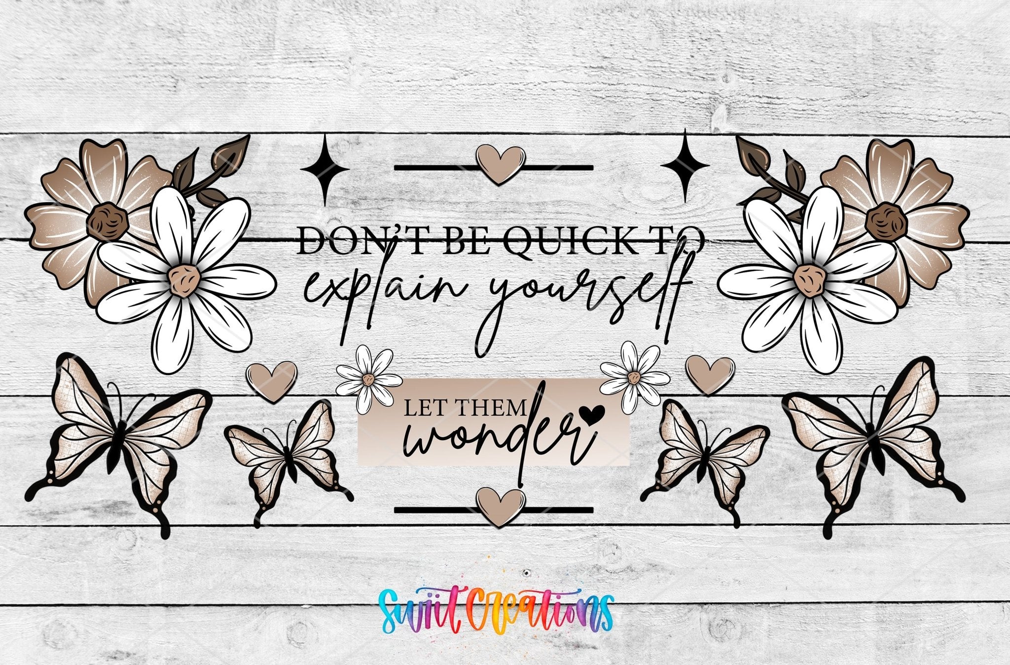 Inspirational Let Them Wonder UV DTF Transfer Tumbler Wrap | DTF314 - Swiit Creations