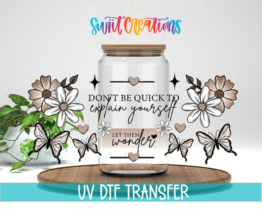 Inspirational Let Them Wonder UV DTF Transfer Tumbler Wrap | DTF314 - Swiit Creations