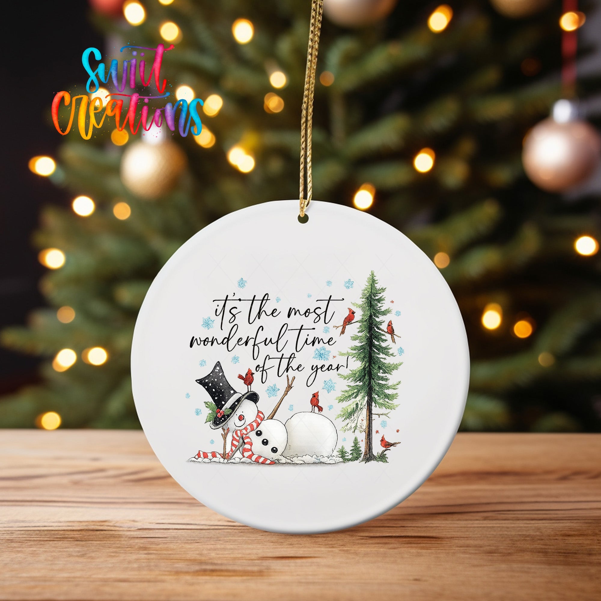 It’s The Most Wonderful Time Of The Year UV DTF Ornament Transfer | O-1854 - Swiit Creations