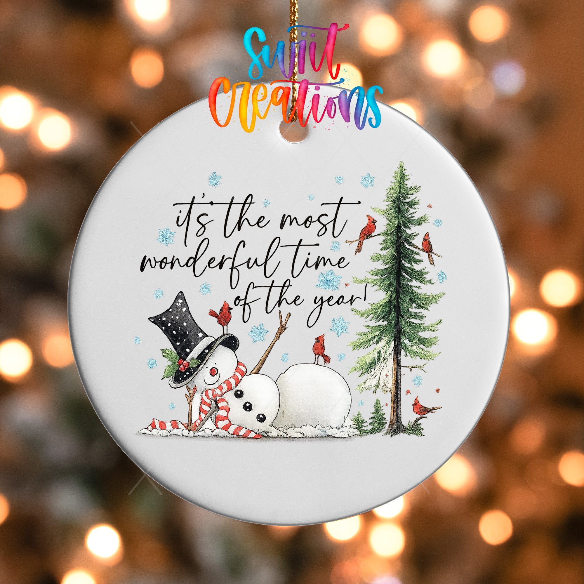 It’s The Most Wonderful Time Of The Year UV DTF Ornament Transfer | O-1854 - Swiit Creations