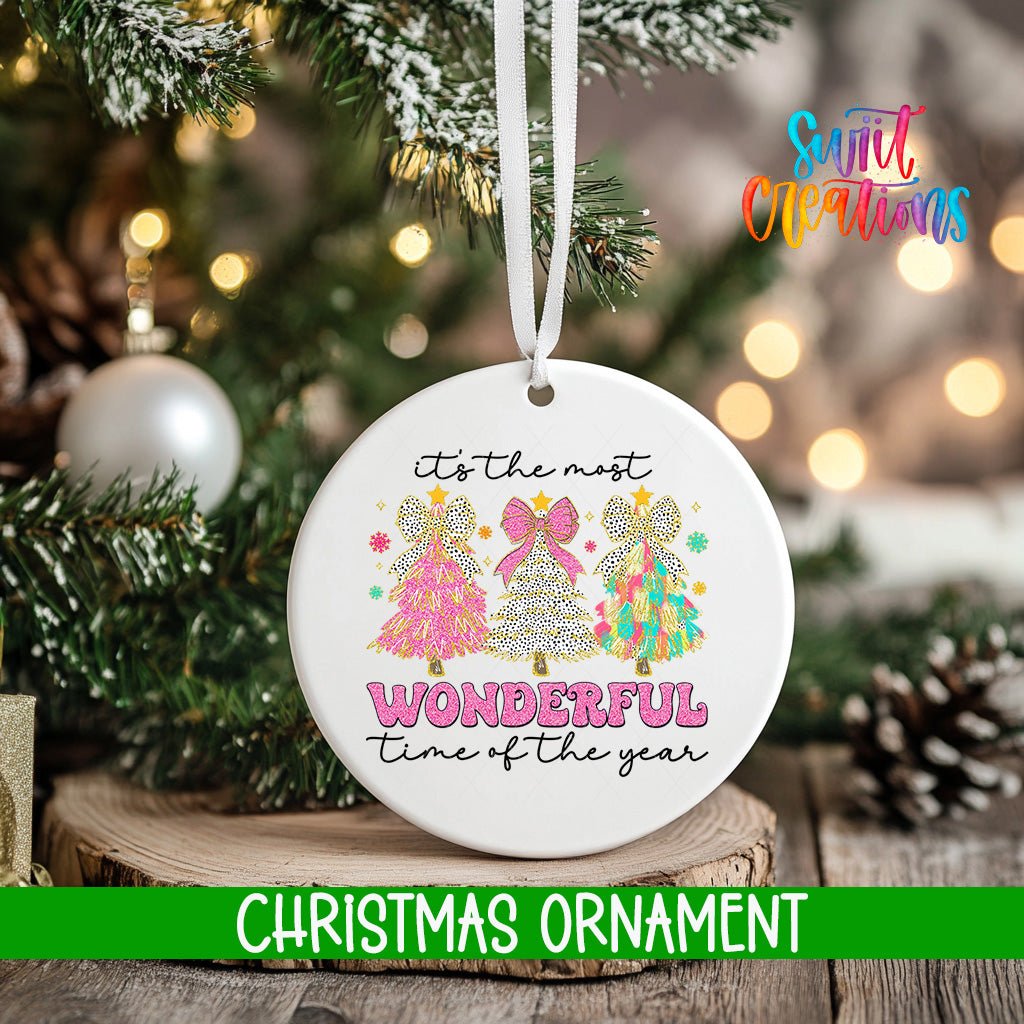 It’s The Most Wonderful Time Ornament | Holiday Ornament | O1241 - Swiit Creations