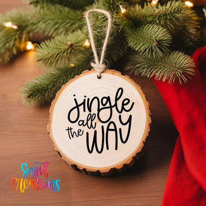 Jingle All The Way Christmas UV Dtf Ornament Transfer | O-013 - Swiit Creations