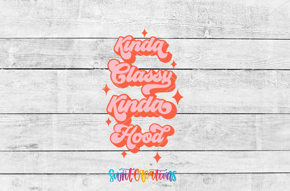 Kinda Classy Kinda Hood Motel Keychain UV DTF Transfer | Funny Retro Quote | MK2105 - Swiit Creations