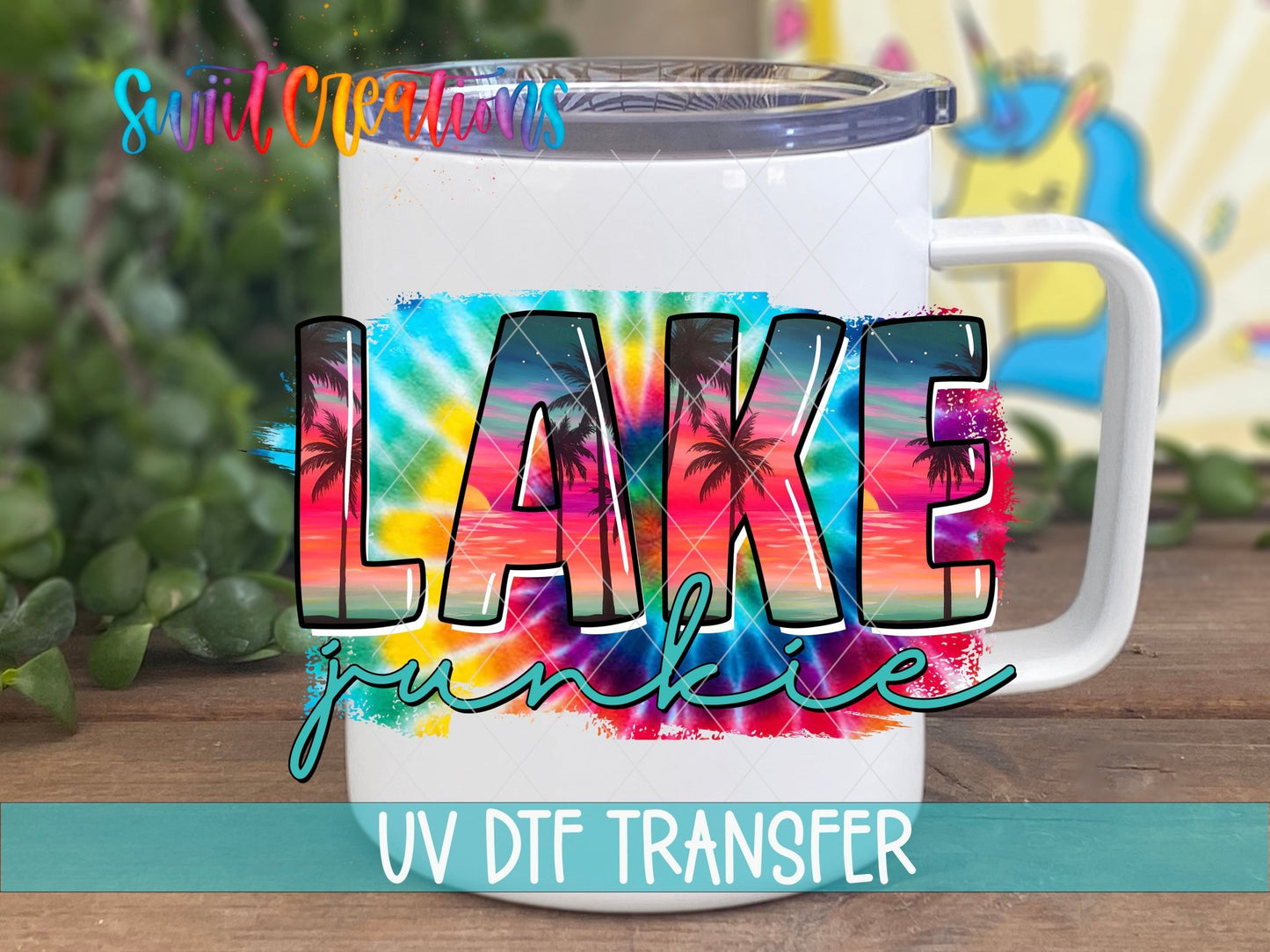 Lake Junkie UV DTF Decal | Lake Life Tumbler Decal | UV043 - Swiit Creations