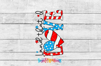 Land That I Love Motel Keychain UV DTF Transfer | Patriotic USA Design | MK1543 - Swiit Creations