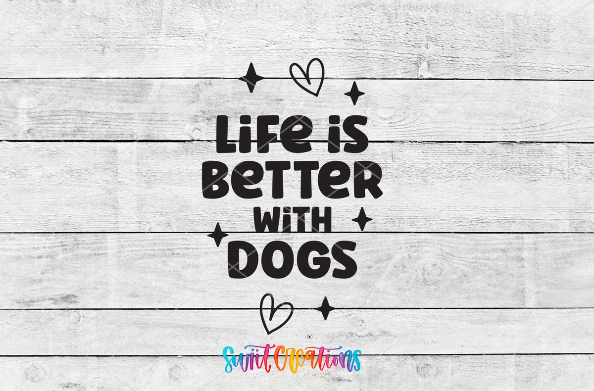 Life Is Better With Dogs Motel Keychain UV DTF Transfer | Dog Lover Decal | MK2110 - Swiit Creations