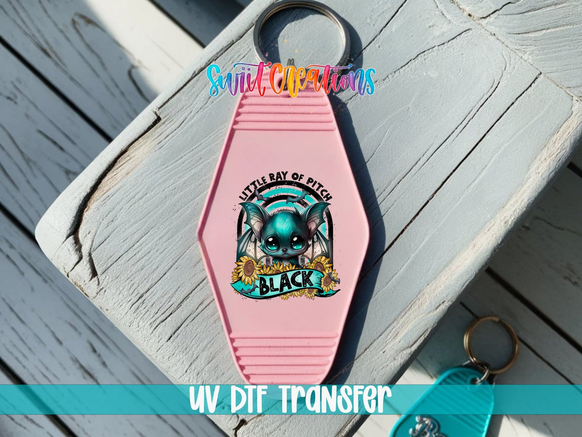 Little Ray Of Pitch Black Motel Keychain UV DTF Transfer | Cute Gothic Bat | MK1697 - Swiit Creations