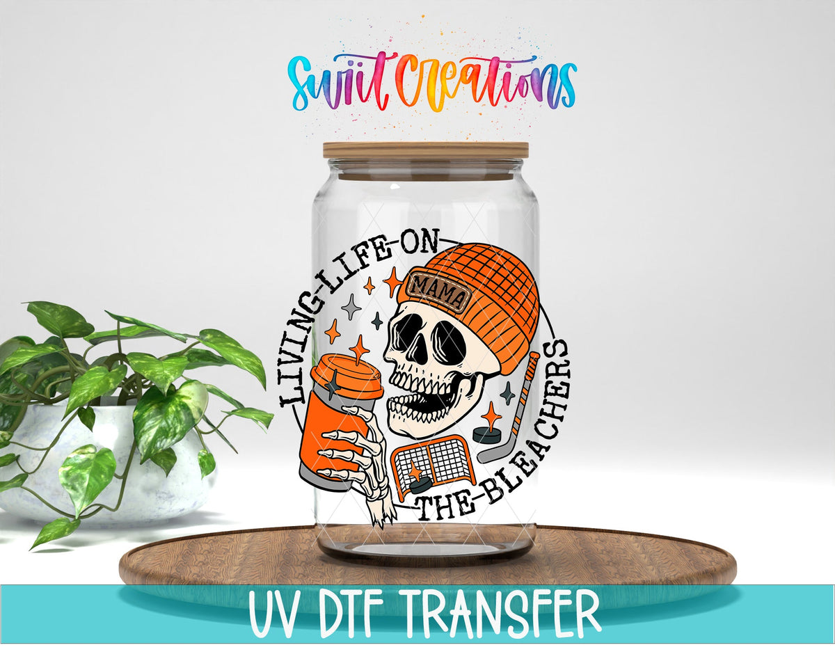 Living Life on the Bleachers Hockey UV DTF Cup Decal | UV1040 - Swiit Creations