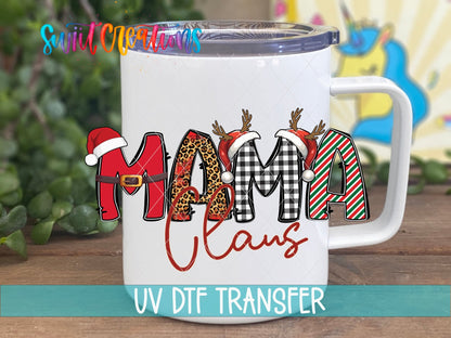 Mama Claus Christmas UV DTF Cup Decal | UV1230 - Swiit Creations