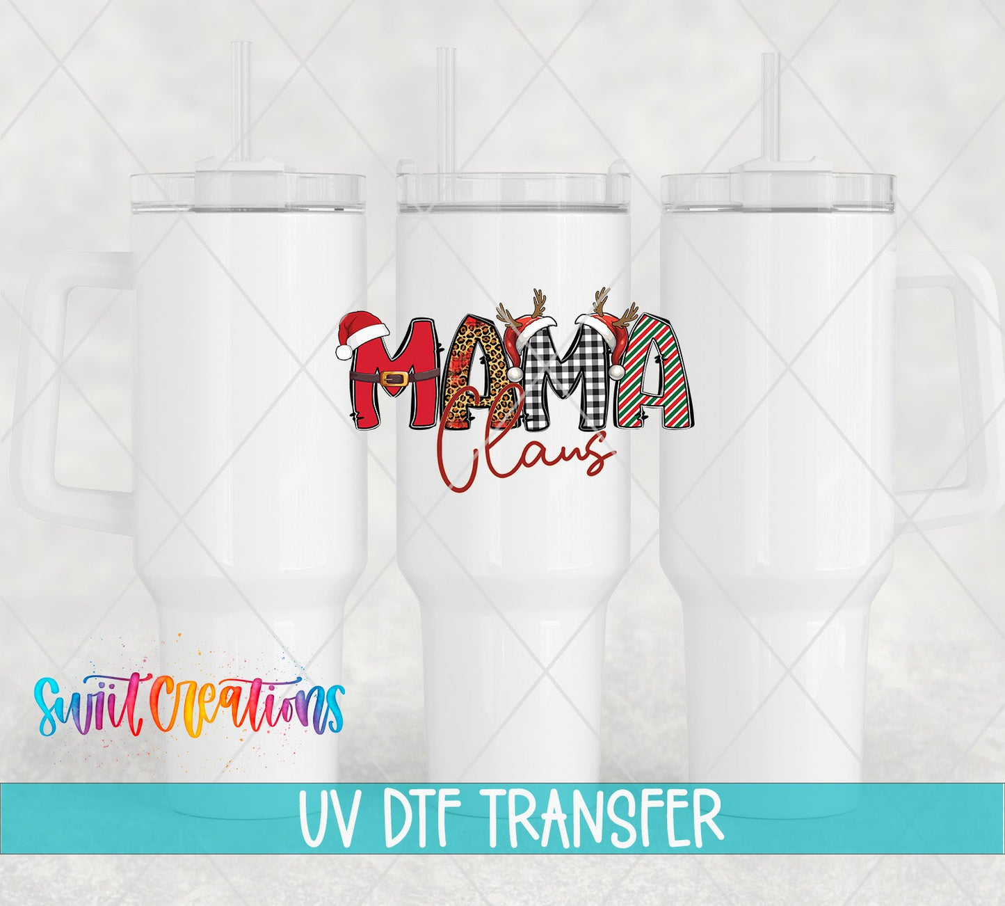 Mama Claus Christmas UV DTF Cup Decal | UV1230 - Swiit Creations