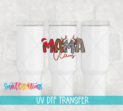 Mama Claus Christmas UV DTF Cup Decal | UV1230 - Swiit Creations