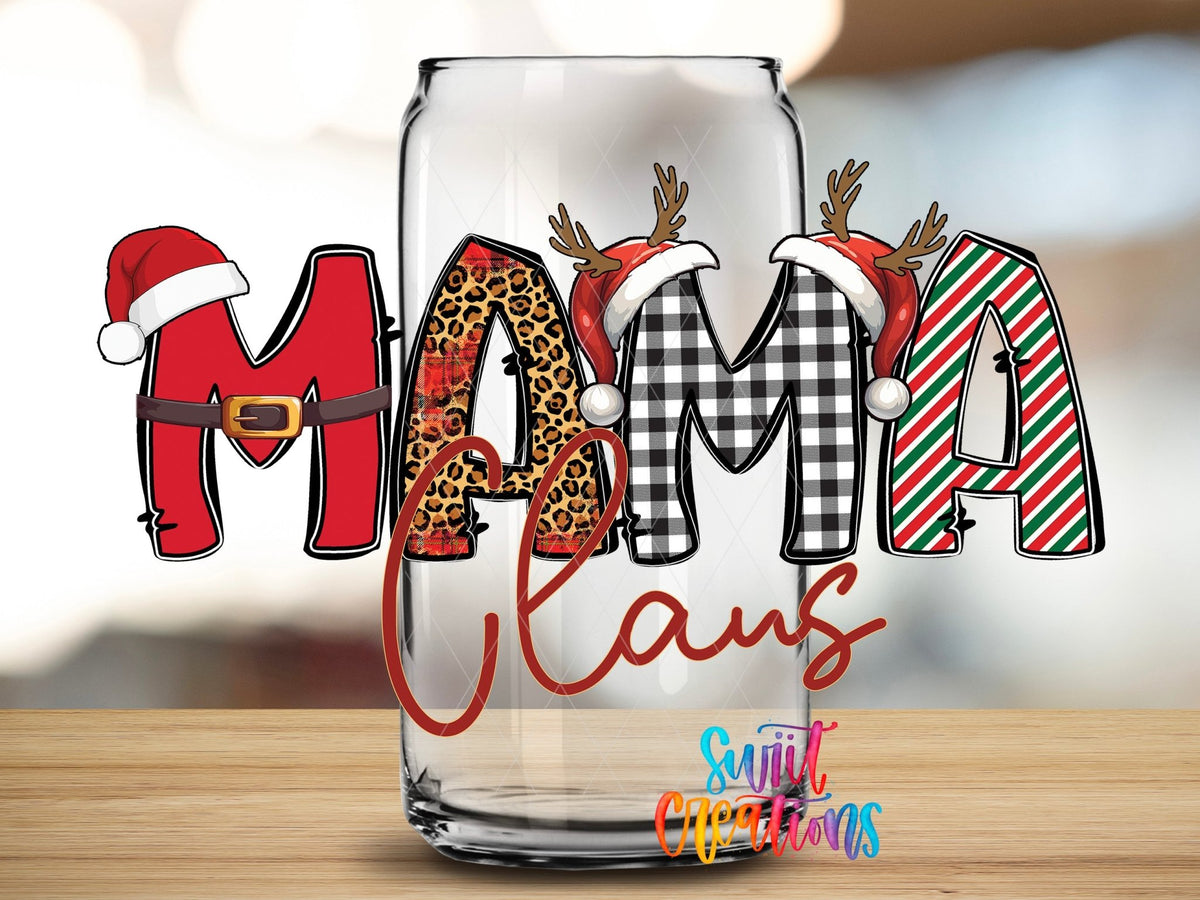 Mama Claus Christmas UV DTF Cup Decal | UV1230 - Swiit Creations