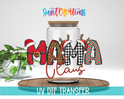 Mama Claus Christmas UV DTF Cup Decal | UV1230 - Swiit Creations