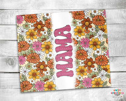 Mama Floral Tumbler (T506) - Swiit Creations