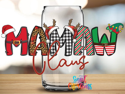 Mawmaw Claus Christmas UV DTF Cup Decal | UV1231 - Swiit Creations