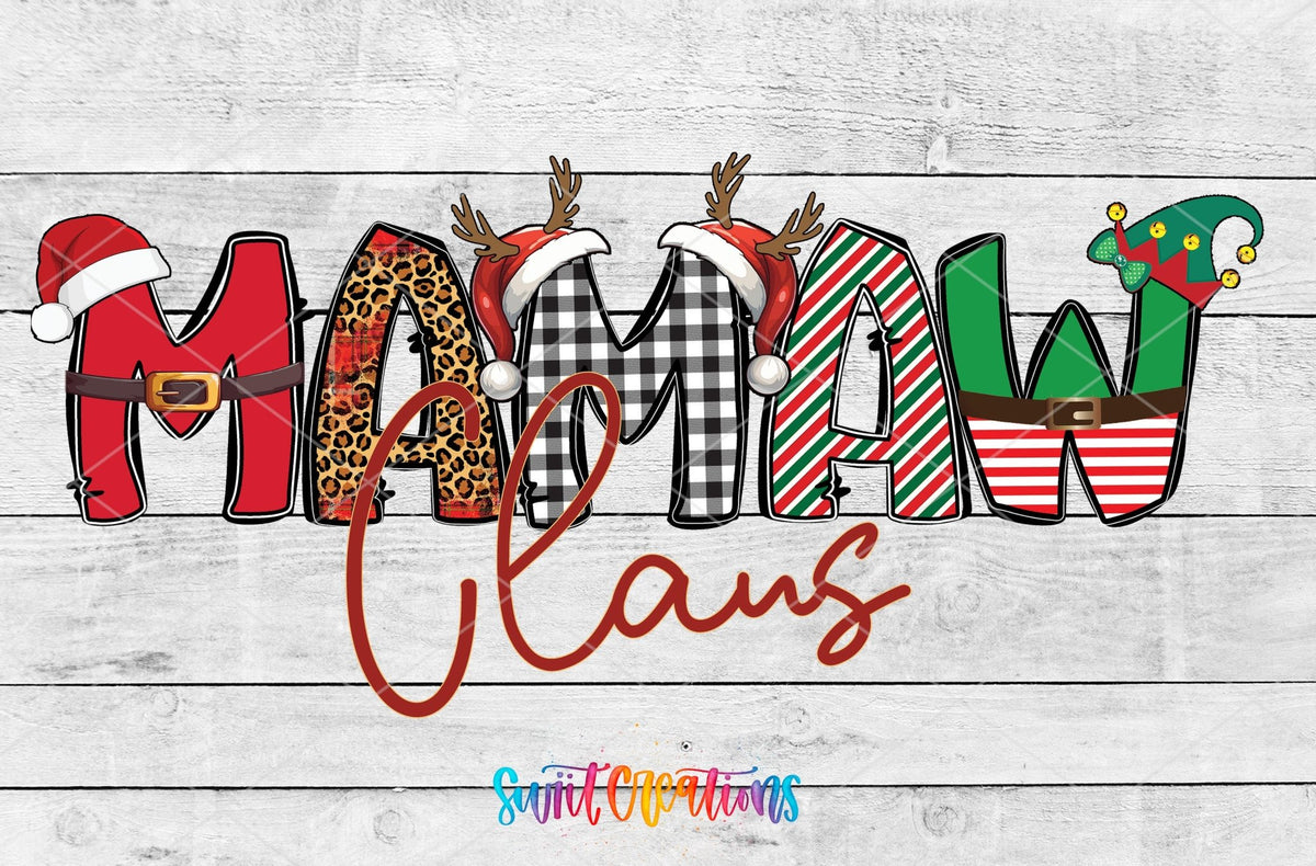 Mawmaw Claus Christmas UV DTF Cup Decal | UV1231 - Swiit Creations