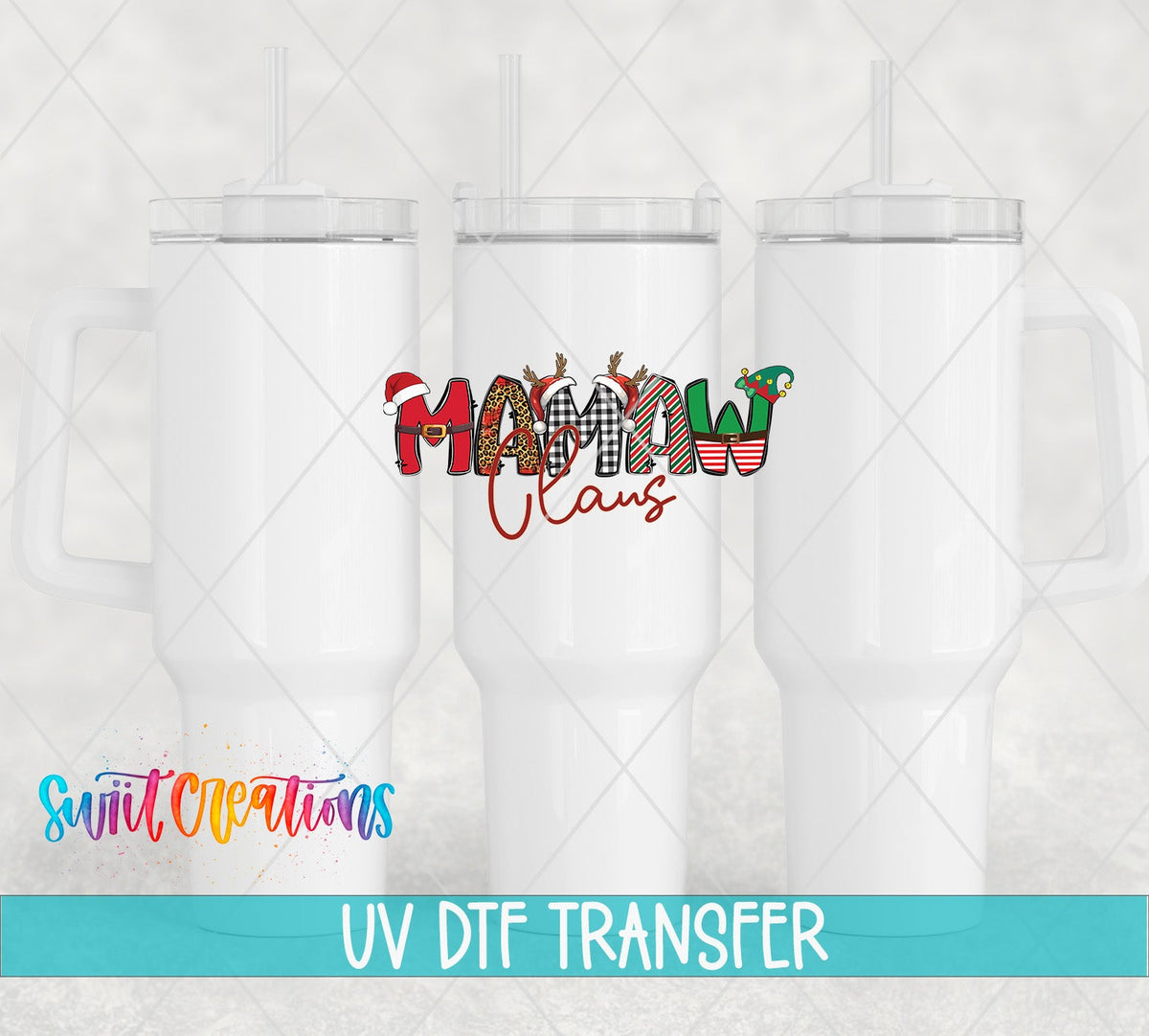 Mawmaw Claus Christmas UV DTF Cup Decal | UV1231 - Swiit Creations