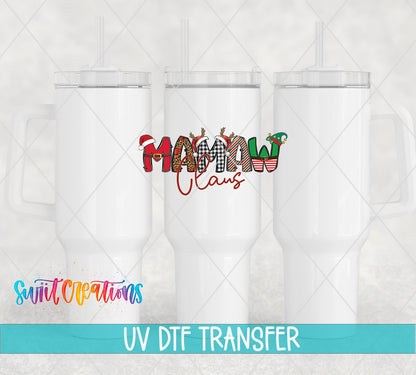 Mawmaw Claus Christmas UV DTF Cup Decal | UV1231 - Swiit Creations