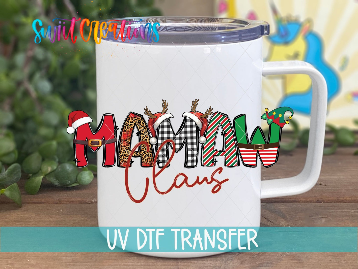 Mawmaw Claus Christmas UV DTF Cup Decal | UV1231 - Swiit Creations