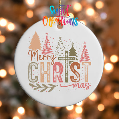 Merry and Bright Christmas UV DTF Ornament Transfer | O-1173 - Swiit Creations