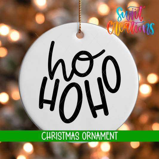 Merry Christmas Ornament - Custom Initial Ornament | UV DTF Printing | Holiday Ornaments | O011 - Swiit Creations