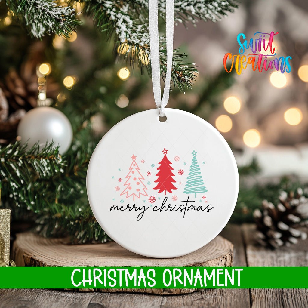 Merry Christmas Personalized Christmas Ornament | O1149 - Swiit Creations
