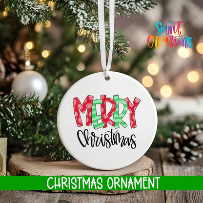 Merry Christmas Personalized Christmas Ornament | O1155 - Swiit Creations