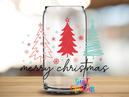 Merry Christmas Trees UV DTF Decal | UV1149 - Swiit Creations