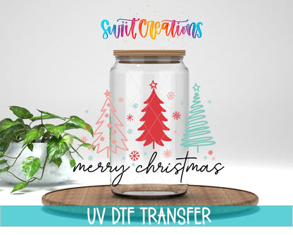 Merry Christmas Trees UV DTF Decal | UV1149 - Swiit Creations