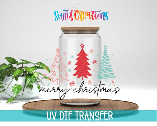 Merry Christmas Trees UV DTF Decal | UV1149 - Swiit Creations