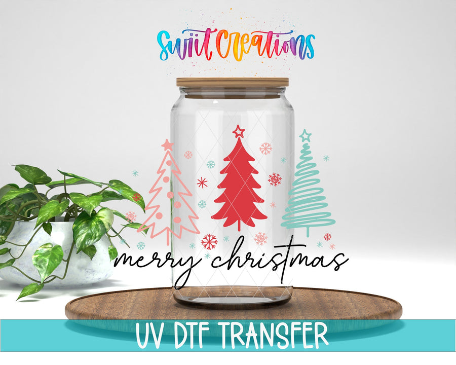 Merry Christmas Trees UV DTF Decal | UV1149