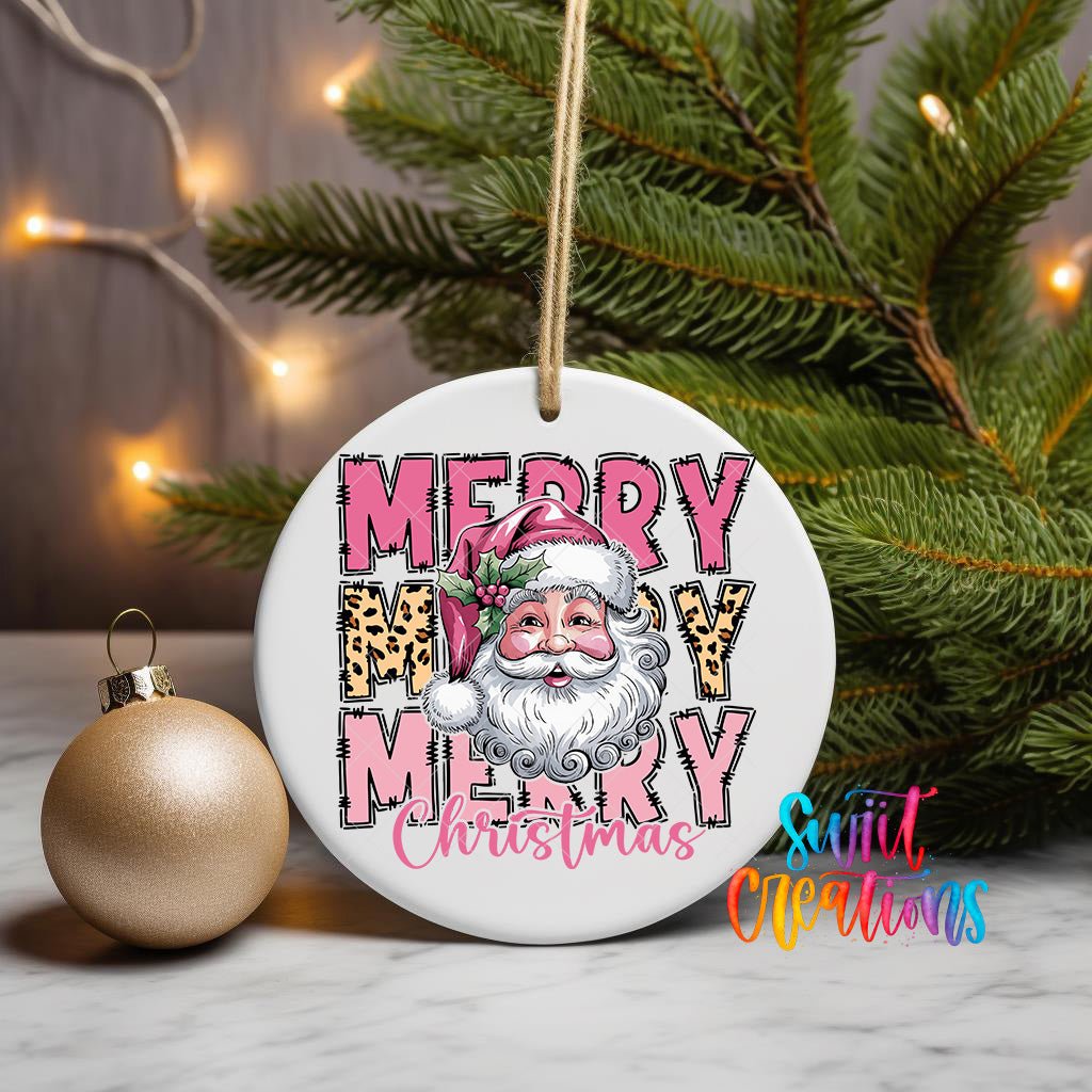 Merry Christmas UV DTF Ornament Transfer | O-1208 - Swiit Creations