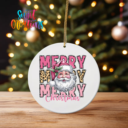 Merry Christmas UV DTF Ornament Transfer | O-1208 - Swiit Creations