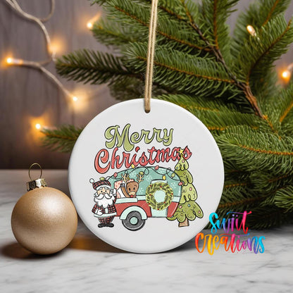 Merry Christmas UV DTF Ornament Transfer | O-1731 - Swiit Creations