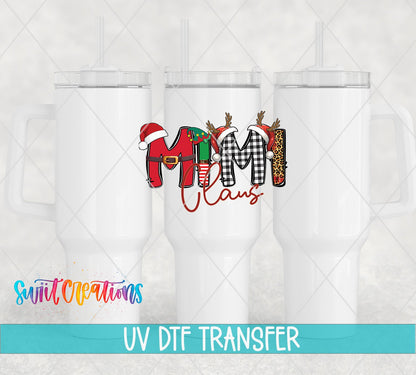 Mimi Claus Christmas UV DTF Cup Decal | UV1224 - Swiit Creations