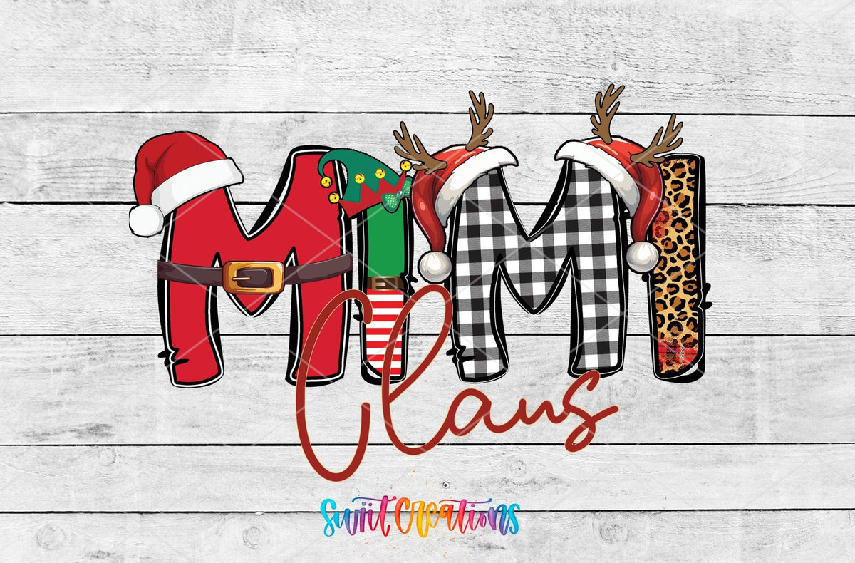 Mimi Claus Christmas UV DTF Cup Decal | UV1224 - Swiit Creations