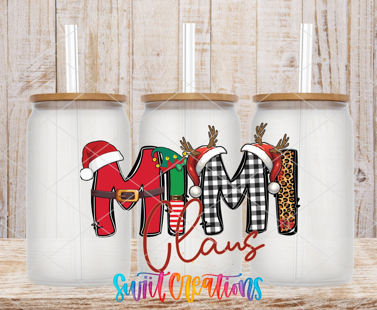 Mimi Claus Christmas UV DTF Cup Decal | UV1224 - Swiit Creations